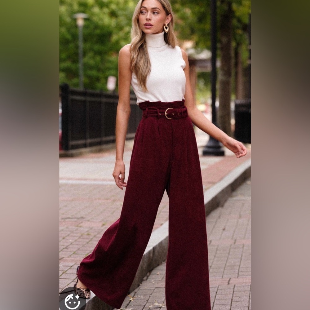 Gucci 2008 Bootcut Babe Burgundy Corduroy Pants - Like NEW